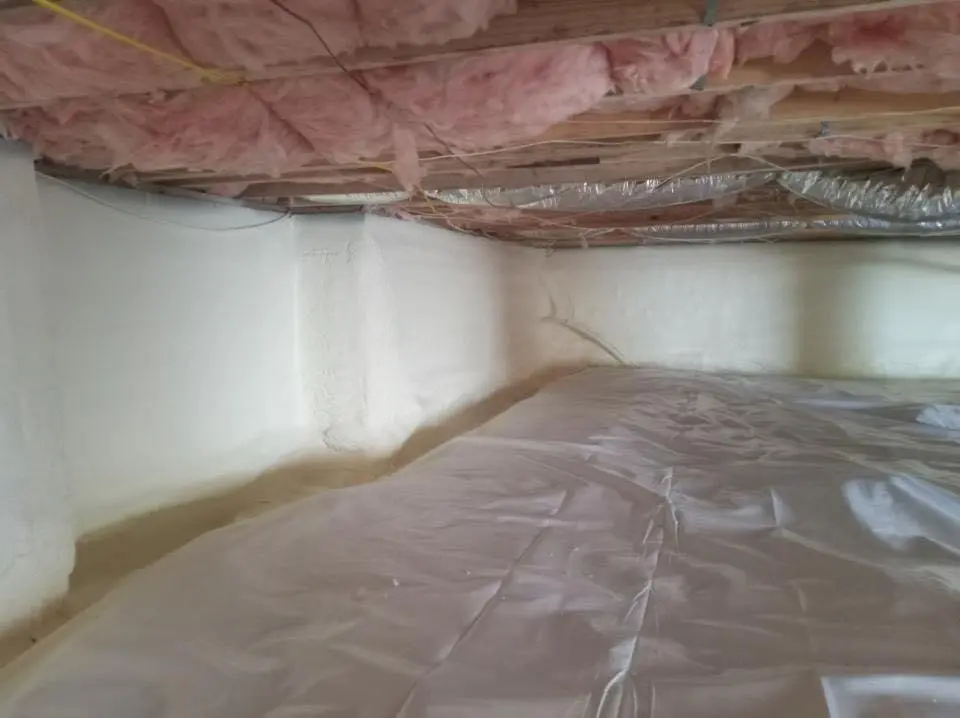 Crawl space encapsulation with closed-cell spray foam for Spray Foam Roofing in Elfers